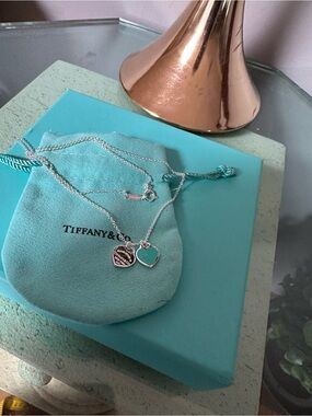 Tiffany and Co. double heart necklace